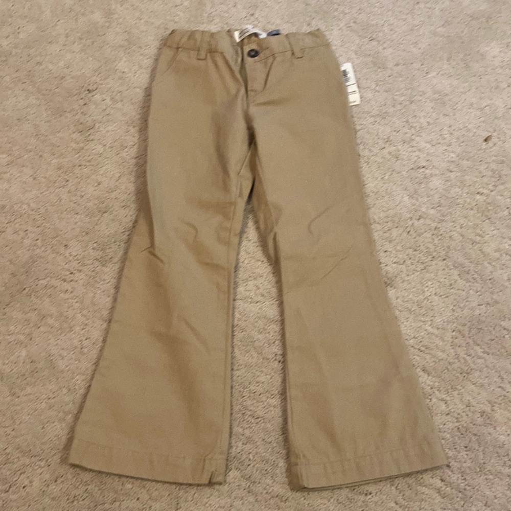Khaki boot cut pants